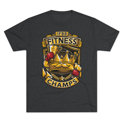 IFBB FITNESS CHAMPS  - PREMIUM SOFT - Unisex Tri-Blend Crew Tee (Next Level 6010)