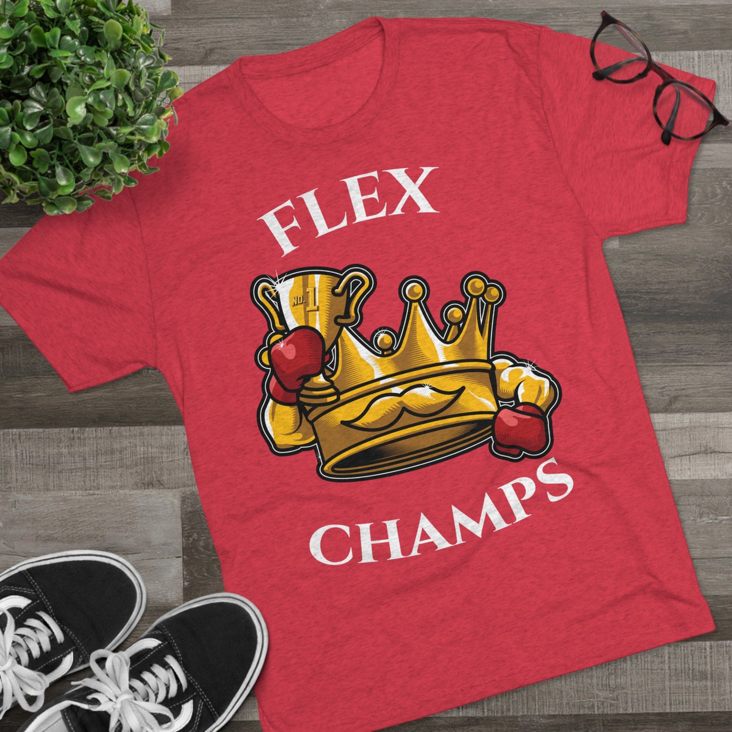 FLEX CHAMPS - PREMIUM SOFT - Unisex Tri-Blend Crew Tee (Next Level 6010)