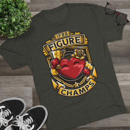 IFBB FIGURE CHAMPS  - PREMIUM SOFT - Unisex Tri-Blend Crew Tee (Next Level 6010)