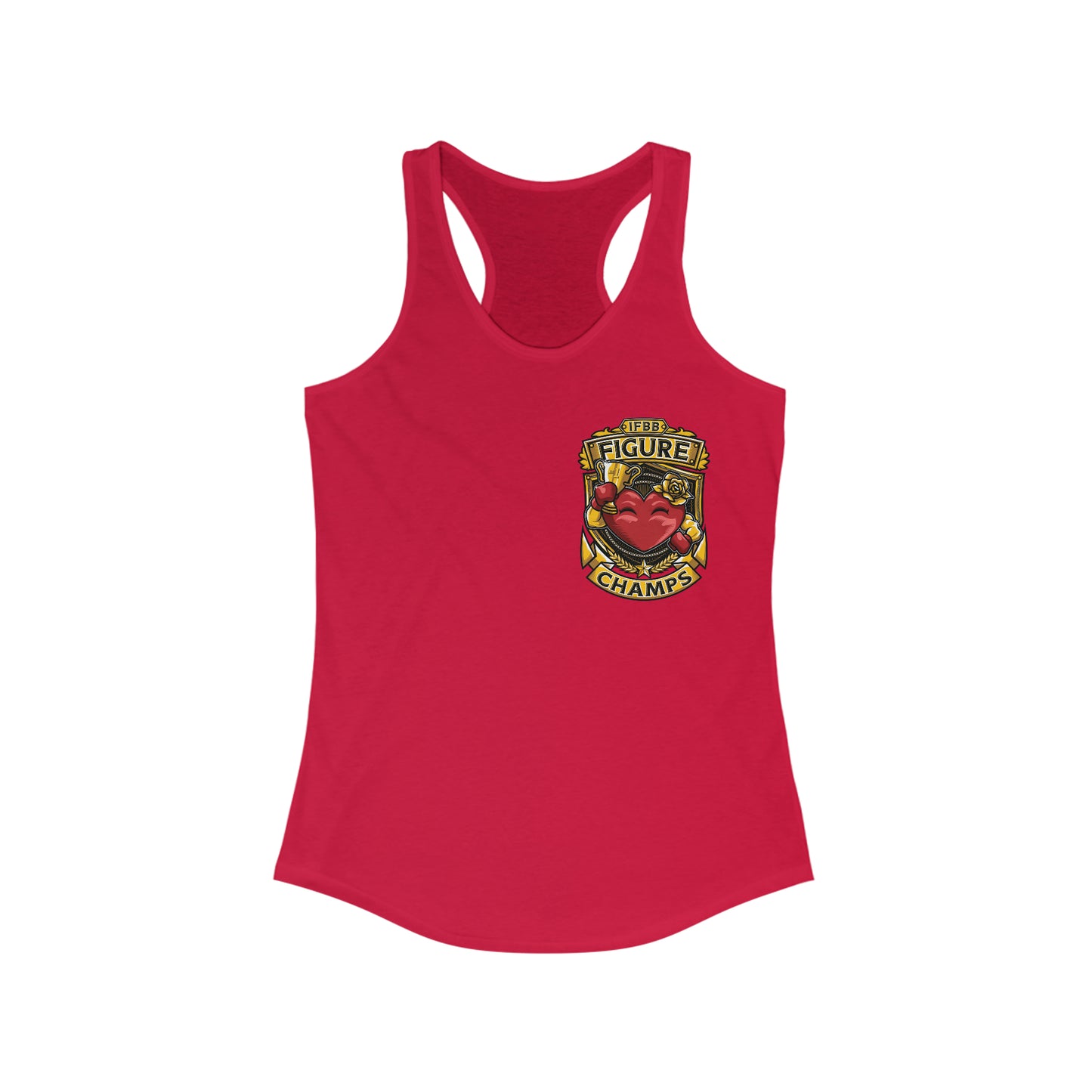 IFBB FIGURE CHAMPS (Small Logo) - Women's Ideal Racerback Tank