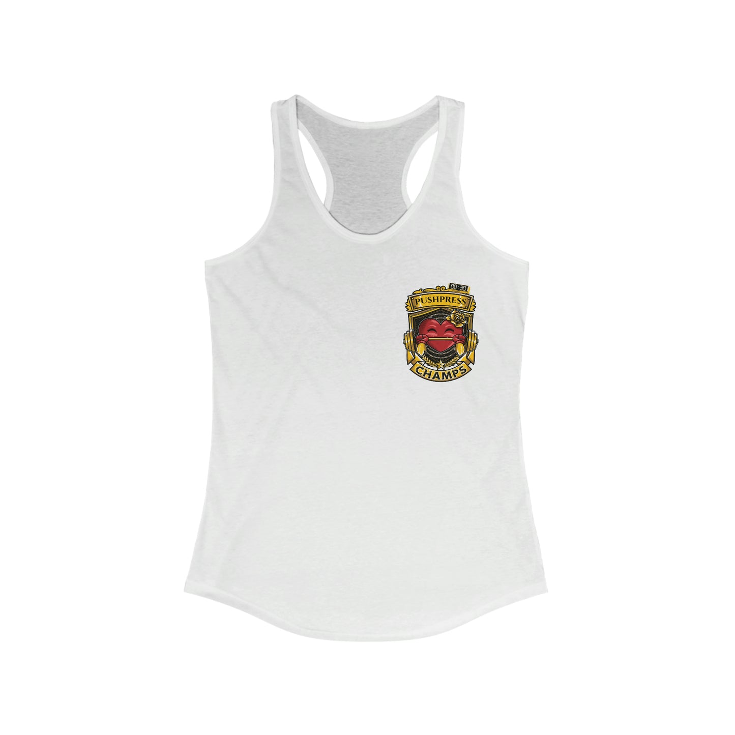 PUSHPRESS CHAMPS (Small Logo) - Women's Ideal Racerback Tank