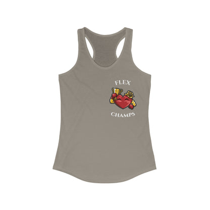 FLEX CHAMPS (Small Logo) - Women's Ideal Racerback Tank