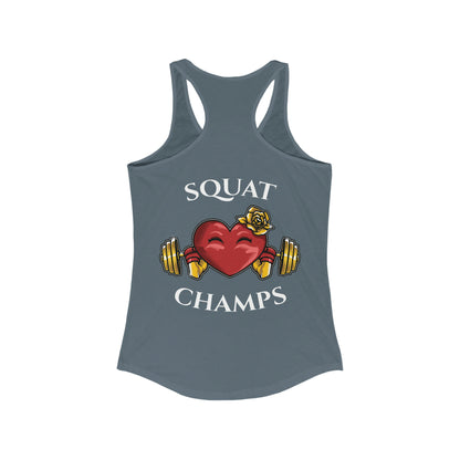 SQUAT CHAMPS (Back design) - Women's Ideal Racerback Tank
