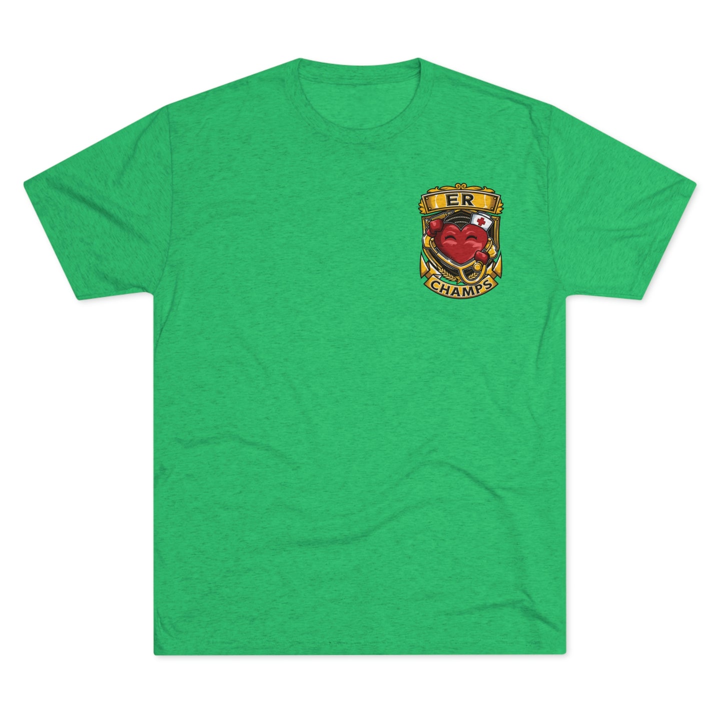 ER CHAMPS (Small Logo) - PREMIUM SOFT - Unisex Tri-Blend Crew Tee (Next Level 6010)
