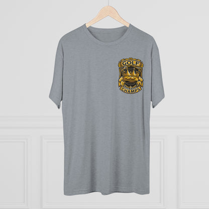 GOLF CHAMPS (Small Logo)  - PREMIUM SOFT - Unisex Tri-Blend Crew Tee (Next Level 6010)
