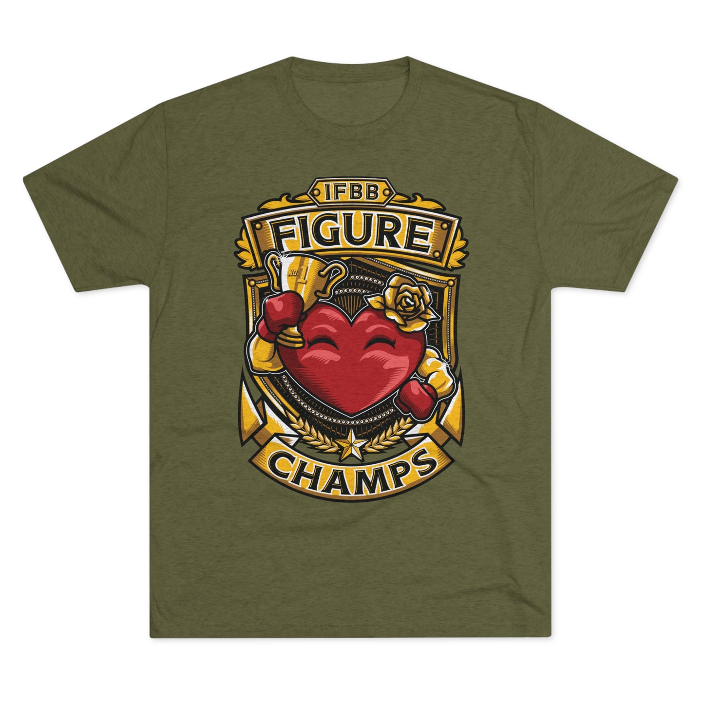 IFBB FIGURE CHAMPS  - PREMIUM SOFT - Unisex Tri-Blend Crew Tee (Next Level 6010)