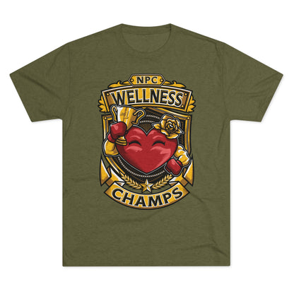 NPC WELLNESS CHAMPS  - PREMIUM SOFT - Unisex Tri-Blend Crew Tee (Next Level 6010)