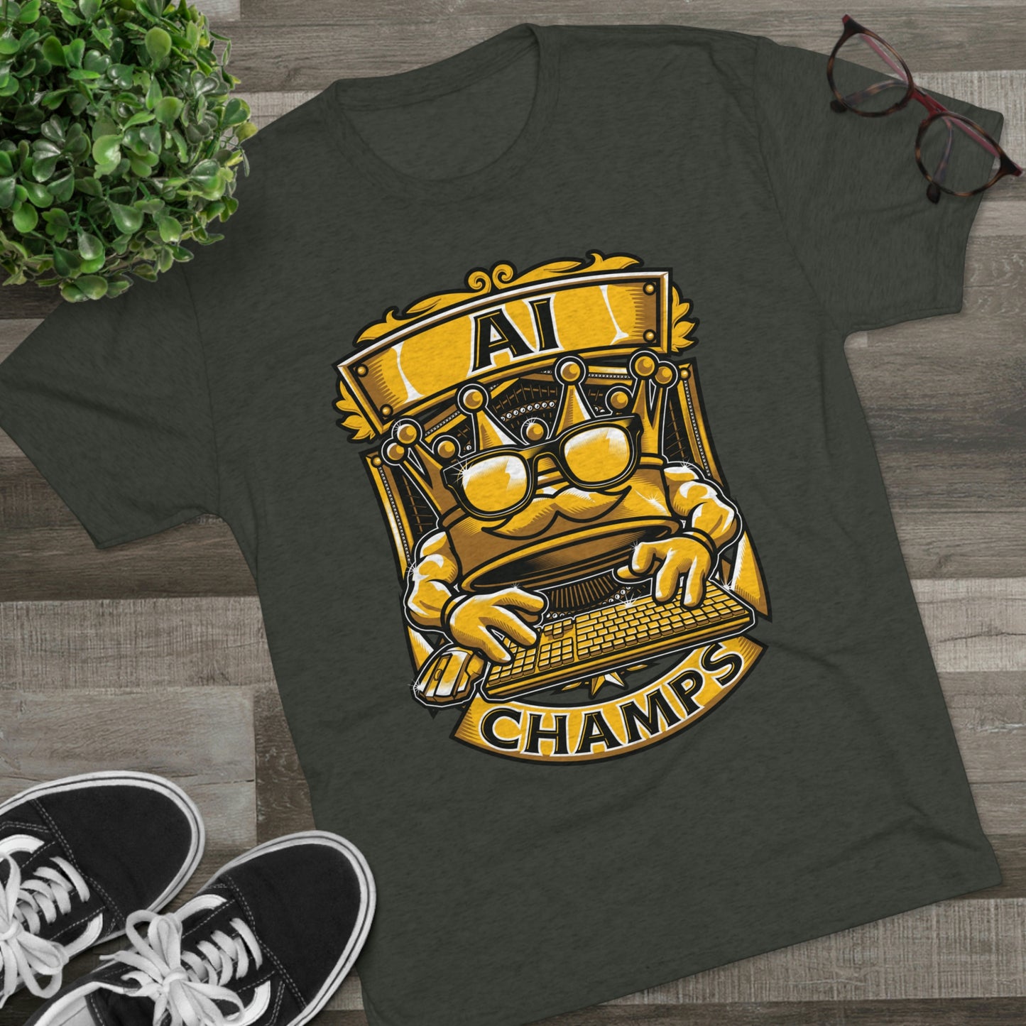 AI CHAMPS (Men) - PREMIUM SOFT - Unisex Tri-Blend Crew Tee (Next Level 6010)