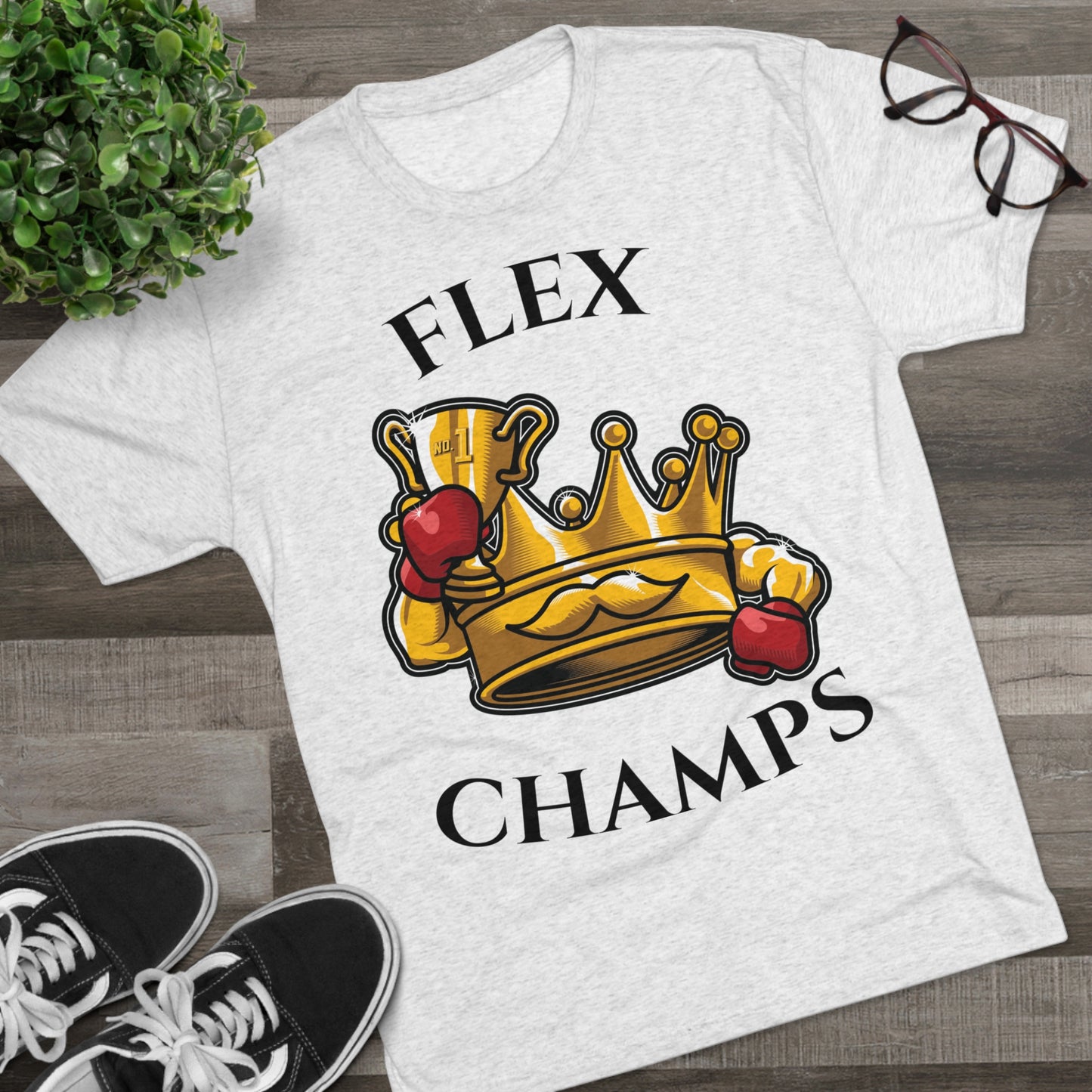 FLEX CHAMPS - PREMIUM SOFT - Unisex Tri-Blend Crew Tee (Next Level 6010)