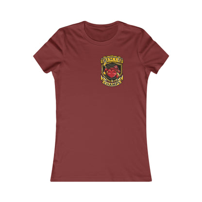 RESCUE CHAMPS! (Small Front Logo) - Women's Favorite Tee (Bella+Canvas)