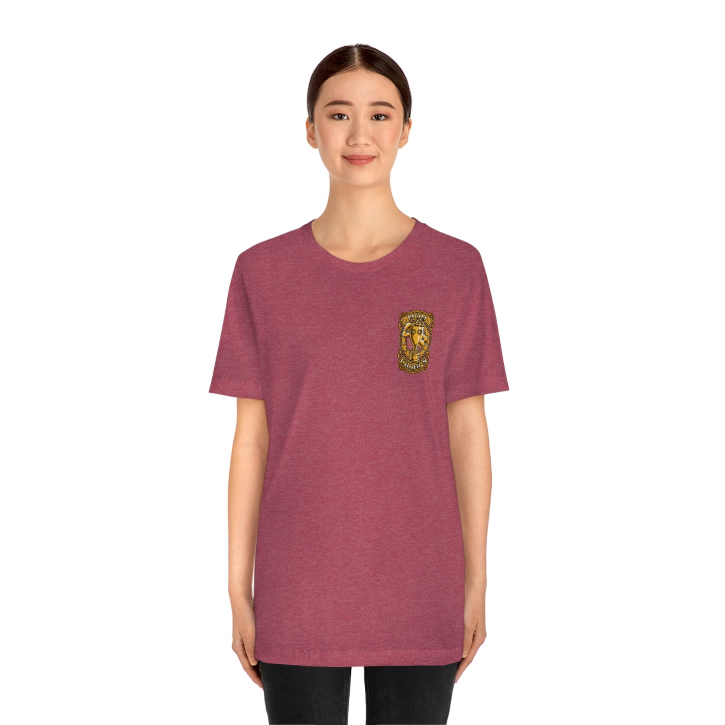 Mom Champs (Gold -Front & Back)! Unisex Jersey Short Sleeve Tee (Bella+Canvas)
