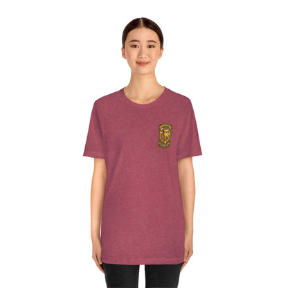 Mom Champs (Gold -Front & Back)! Unisex Jersey Short Sleeve Tee (Bella+Canvas)
