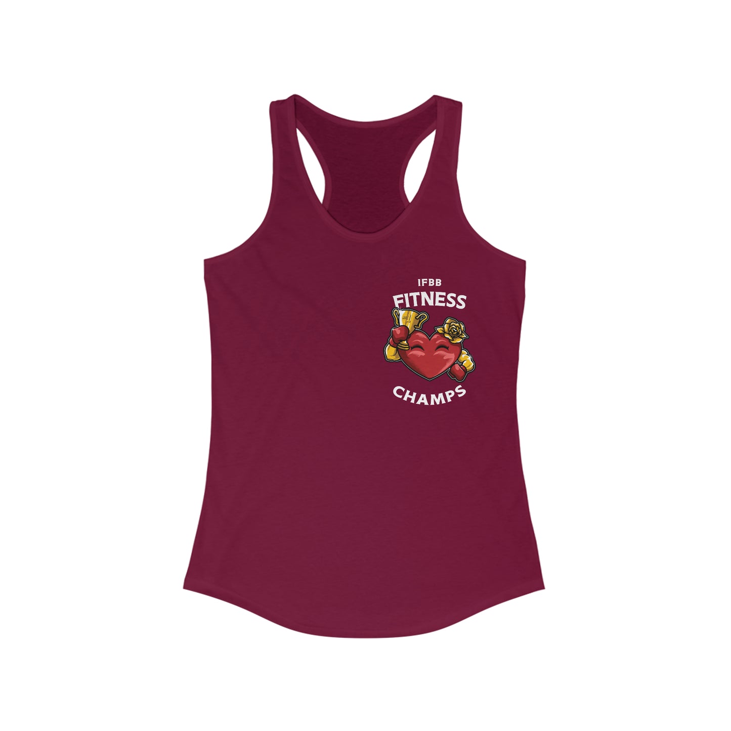 IFBB FITNESS CHAMPS (Small Logo) - Women's Ideal Racerback Tank