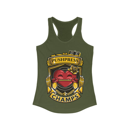 PUSHPRESS CHAMPS  - Women's Ideal Racerback Tank