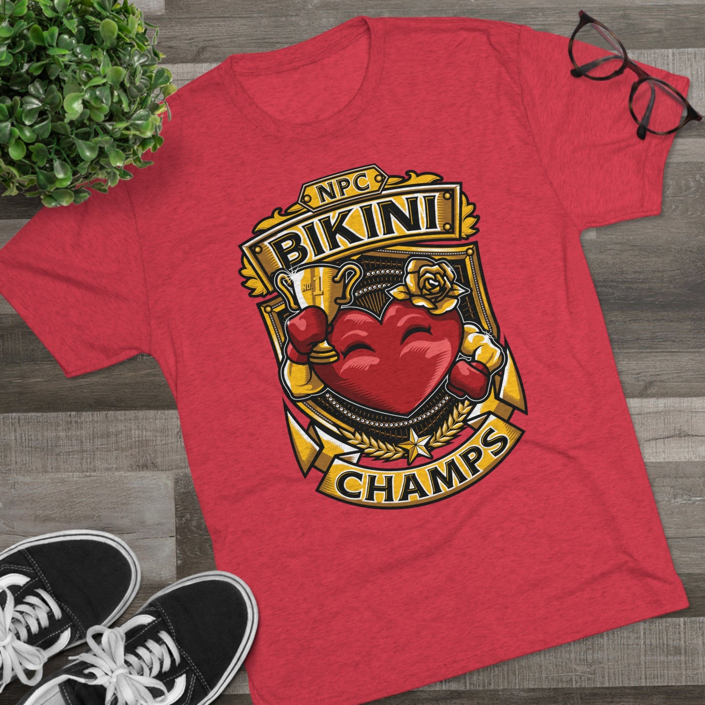 NPC BIKINI CHAMPS  - PREMIUM SOFT - Unisex Tri-Blend Crew Tee (Next Level 6010)