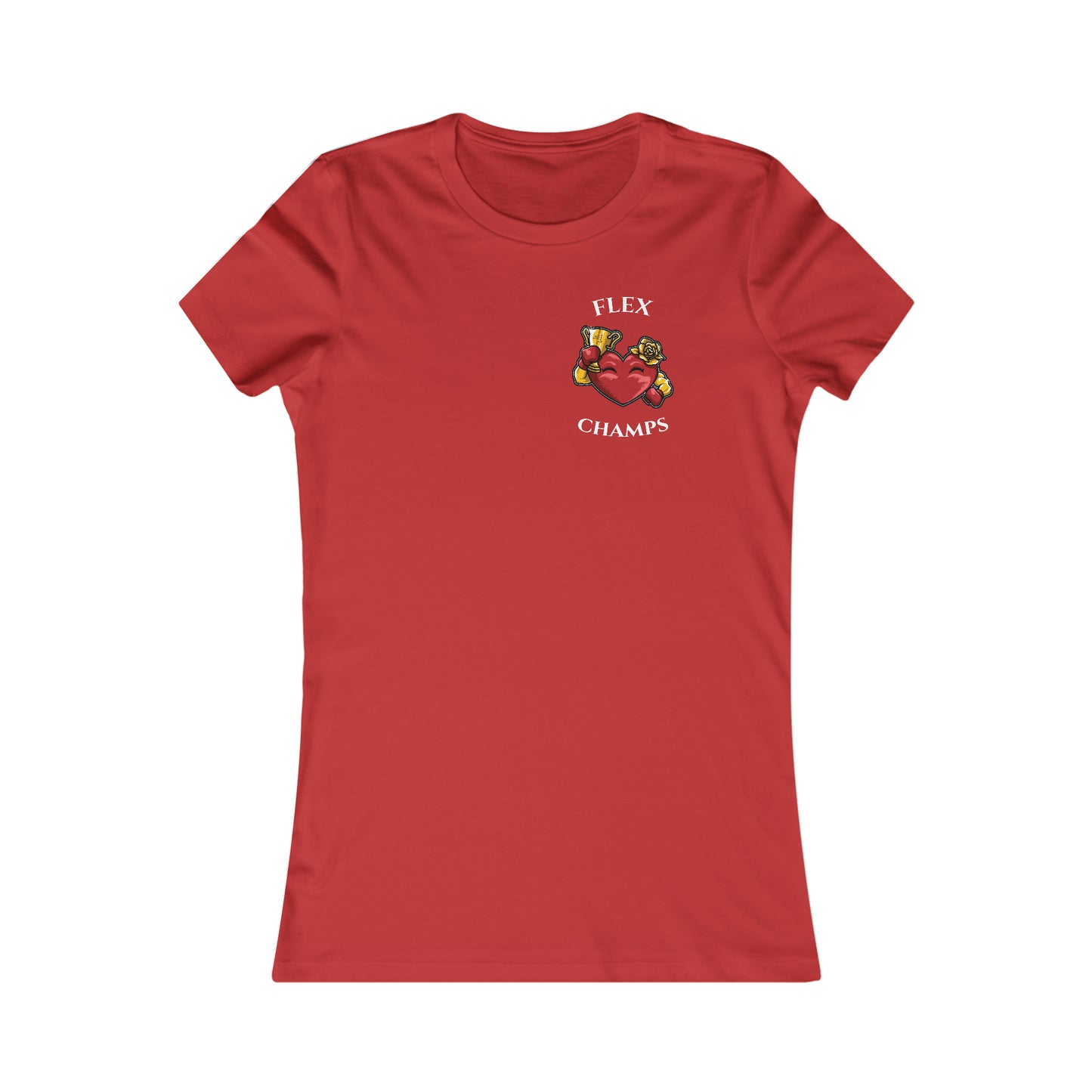 FLEX CHAMPS! (Small Front Logo) - Women's Favorite Tee (Bella+Canvas)