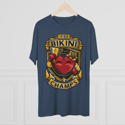 IFBB BIKINI CHAMPS  - PREMIUM SOFT - Unisex Tri-Blend Crew Tee (Next Level 6010)