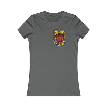 RESCUE CHAMPS! (Small Front Logo) - Women's Favorite Tee (Bella+Canvas)