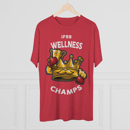 IFBB WELNESS CHAMPS (v2) - PREMIUM SOFT - Unisex Tri-Blend Crew Tee (Next Level 6010)