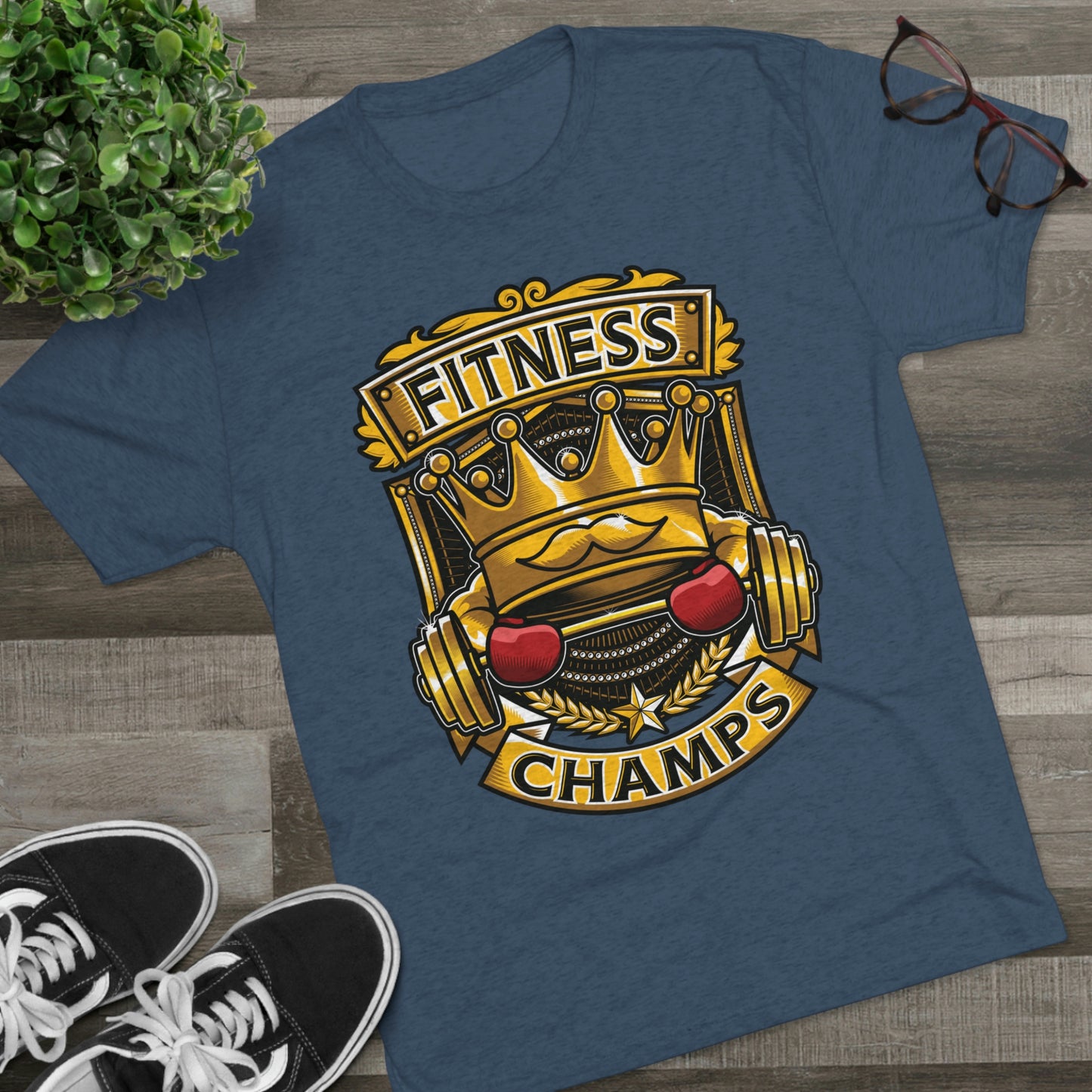 FITNESS CHAMPS - PREMIUM SOFT - Unisex Tri-Blend Crew Tee (Next Level 6010)