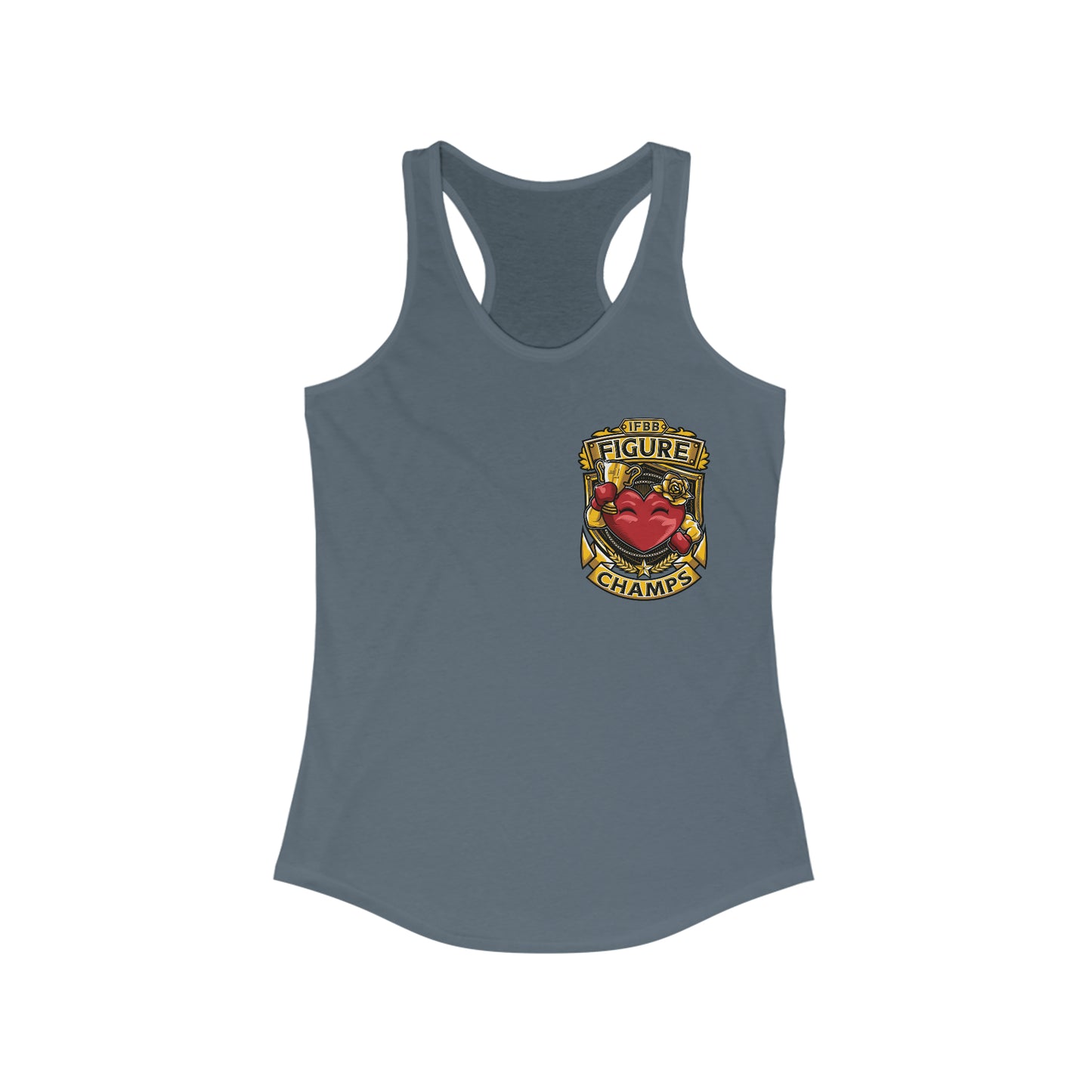 IFBB FIGURE CHAMPS (Small Logo) - Women's Ideal Racerback Tank