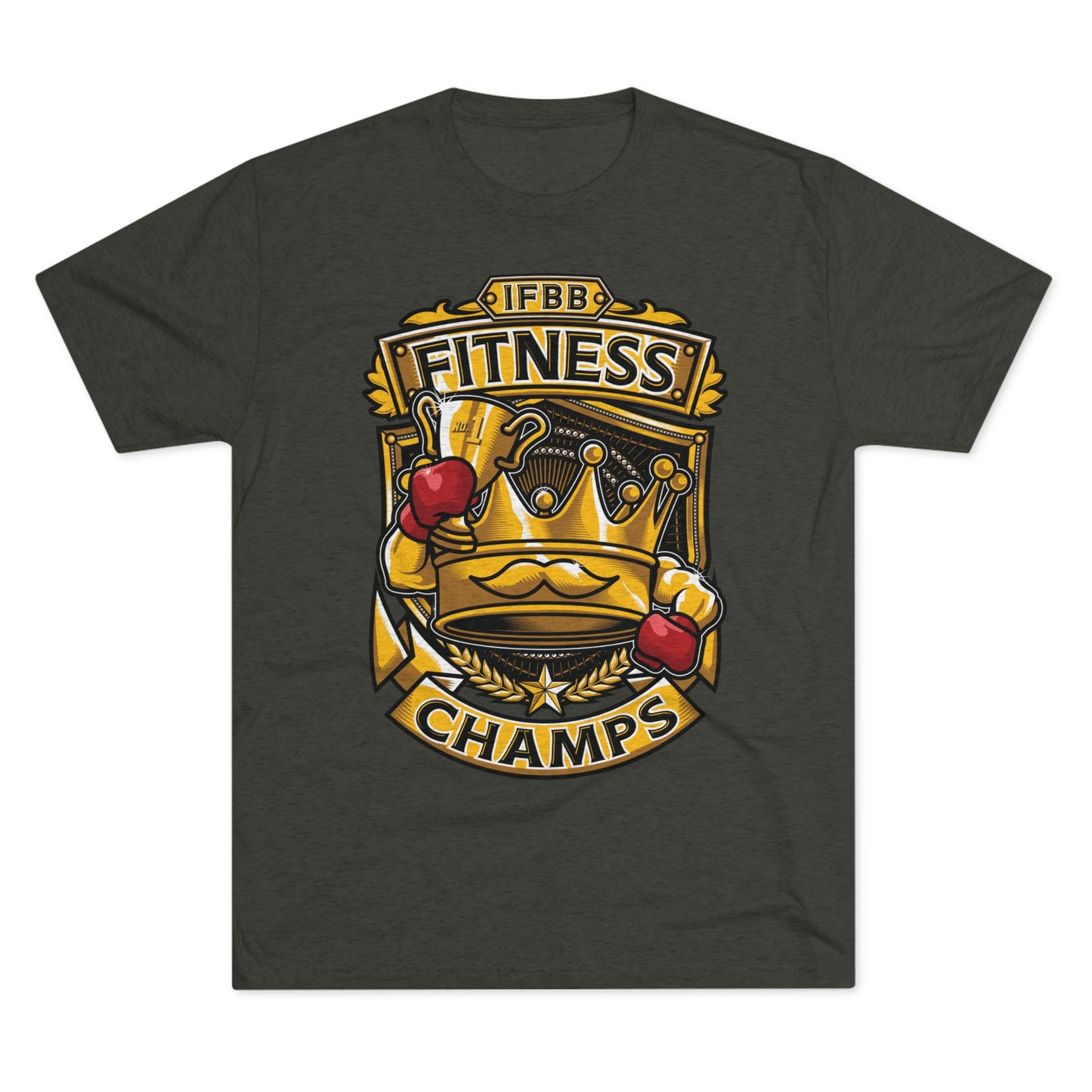 IFBB FITNESS CHAMPS  - PREMIUM SOFT - Unisex Tri-Blend Crew Tee (Next Level 6010)
