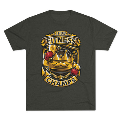 IFBB FITNESS CHAMPS  - PREMIUM SOFT - Unisex Tri-Blend Crew Tee (Next Level 6010)