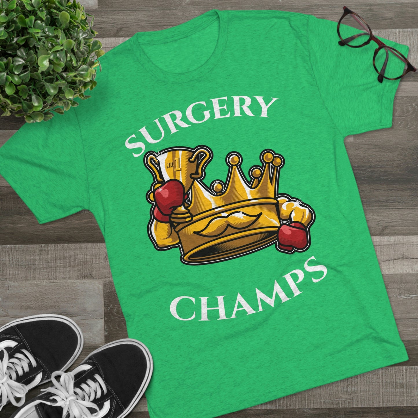 SURGERY CHAMPS (Alternate Logo) - PREMIUM SOFT - Unisex Tri-Blend Crew Tee (Next Level 6010)