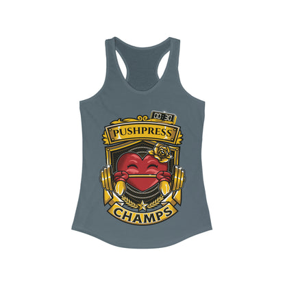 PUSHPRESS CHAMPS  - Women's Ideal Racerback Tank