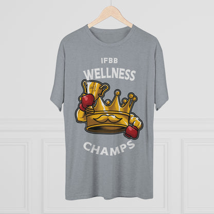IFBB WELNESS CHAMPS (v2) - PREMIUM SOFT - Unisex Tri-Blend Crew Tee (Next Level 6010)