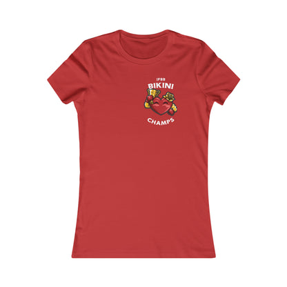 IFBB BIKINI CHAMPS (Small Front Logo) - Women's Favorite Tee (Bella+Canvas)