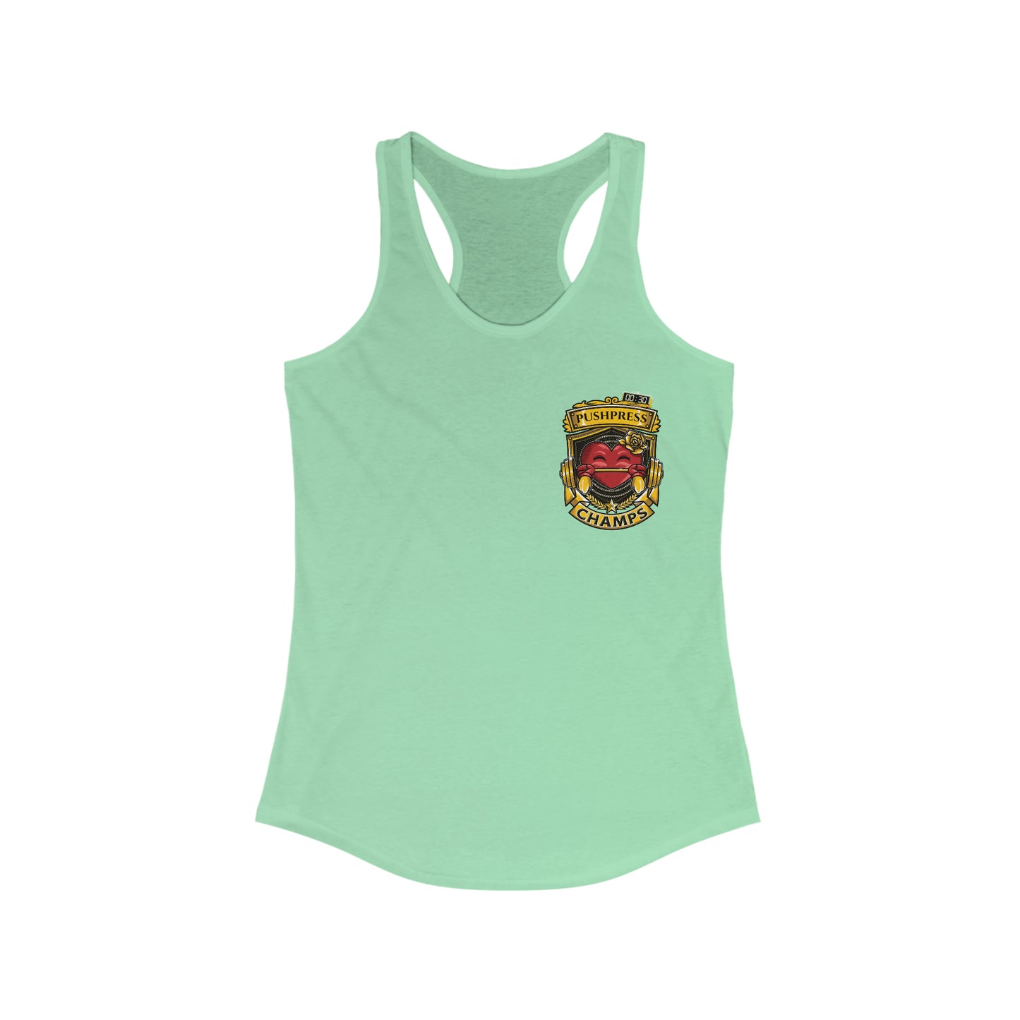 PUSHPRESS CHAMPS (Small Logo) - Women's Ideal Racerback Tank