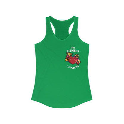 IFBB FITNESS CHAMPS (Small Logo) - Women's Ideal Racerback Tank