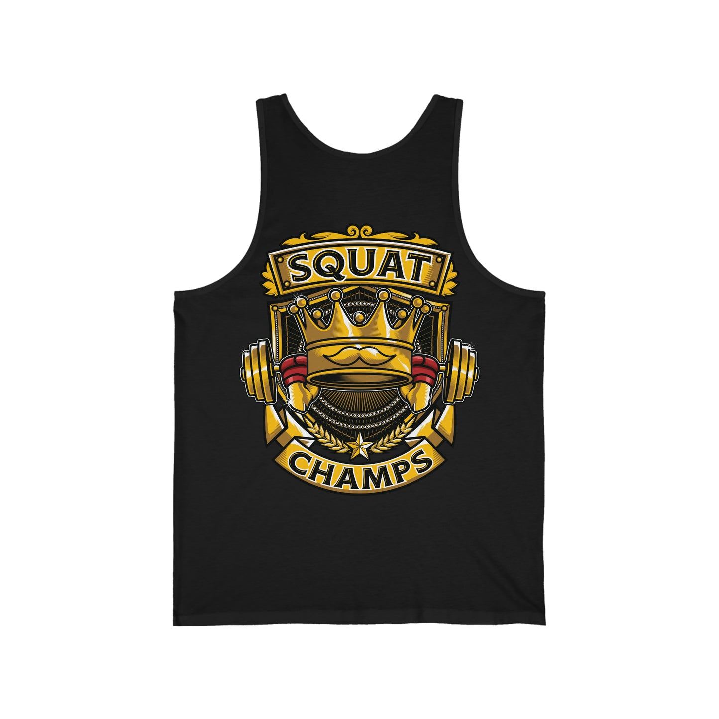 SQUAT CHAMPS (Back Design) - Unisex Jersey Tank