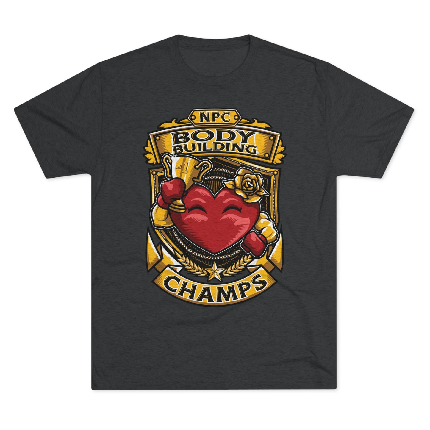 NPC BODY BUILDING CHAMPS  - PREMIUM SOFT - Unisex Tri-Blend Crew Tee (Next Level 6010)