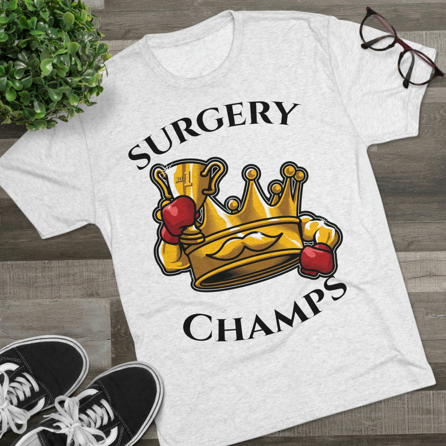 SURGERY CHAMPS (Alternate Logo) - PREMIUM SOFT - Unisex Tri-Blend Crew Tee (Next Level 6010)
