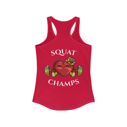 SQUAT CHAMPS (Back design) - Women's Ideal Racerback Tank