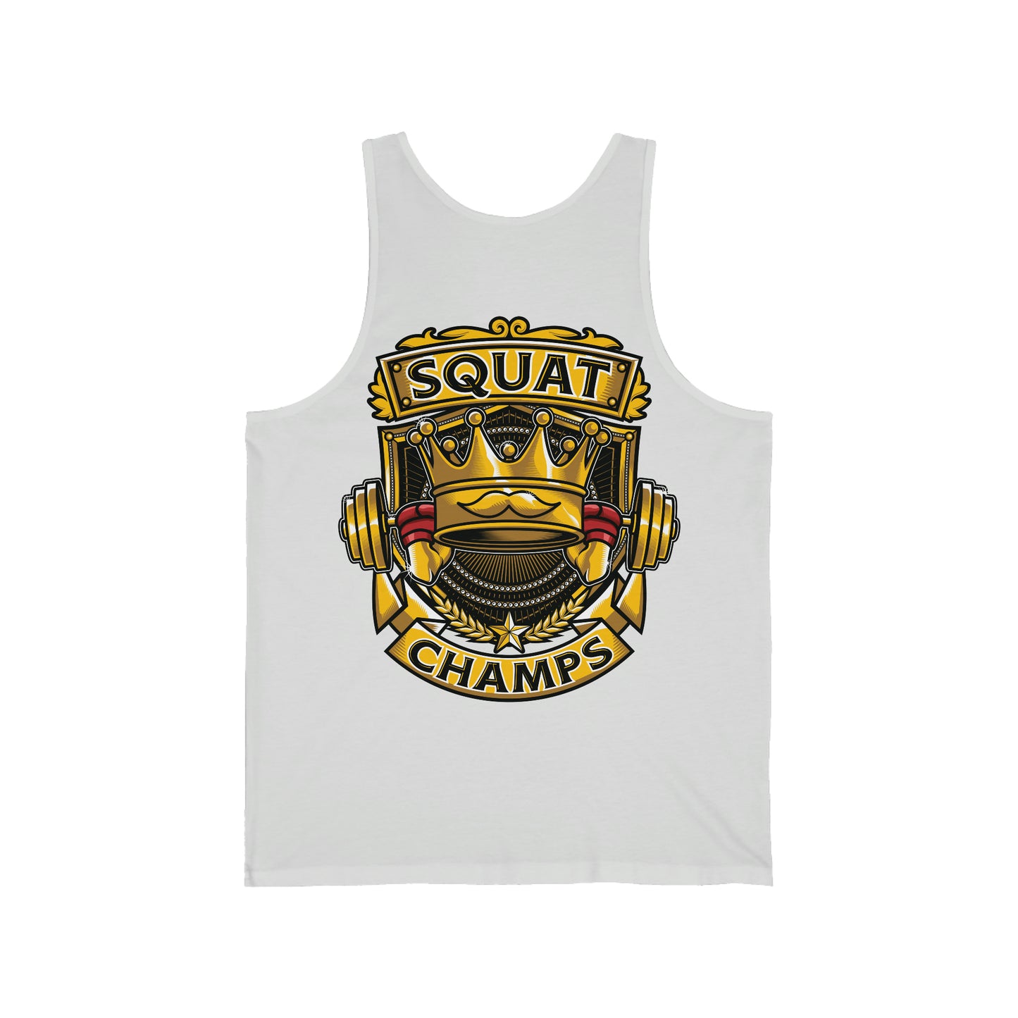 SQUAT CHAMPS (Back Design) - Unisex Jersey Tank