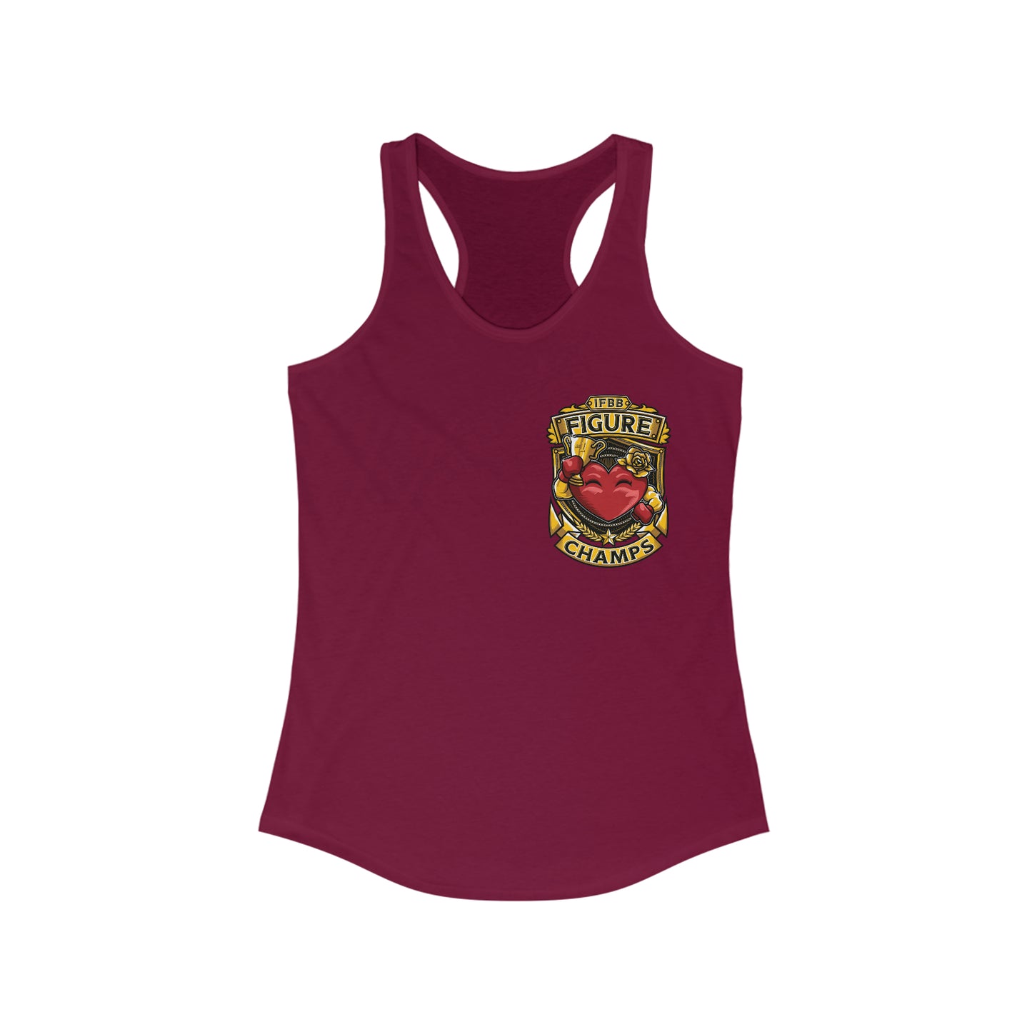 IFBB FIGURE CHAMPS (Small Logo) - Women's Ideal Racerback Tank