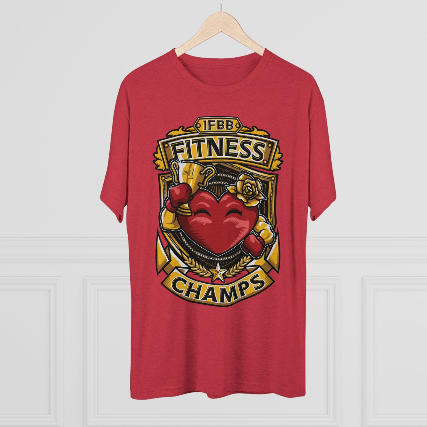 IFBB FITNESS CHAMPS  - PREMIUM SOFT - Unisex Tri-Blend Crew Tee (Next Level 6010)