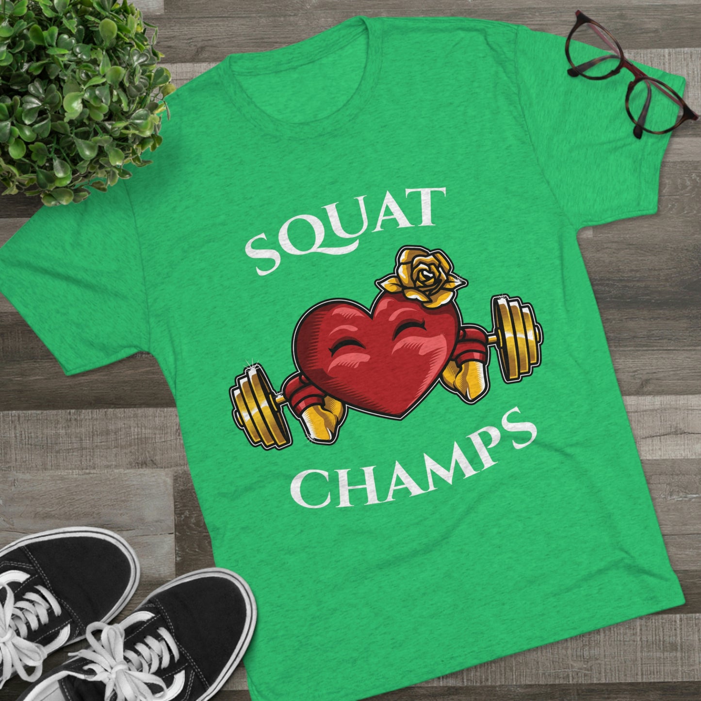 SQUAT CHAMPS -  PREMIUM SOFT - Unisex Tri-Blend Crew Tee (Next Level 6010)