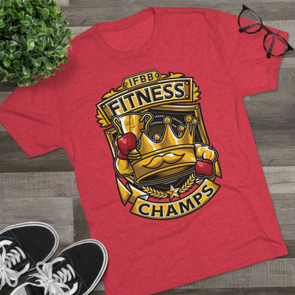 IFBB FITNESS CHAMPS  - PREMIUM SOFT - Unisex Tri-Blend Crew Tee (Next Level 6010)
