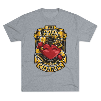 IFBB BODY BUILDING CHAMPS  - PREMIUM SOFT - Unisex Tri-Blend Crew Tee (Next Level 6010)