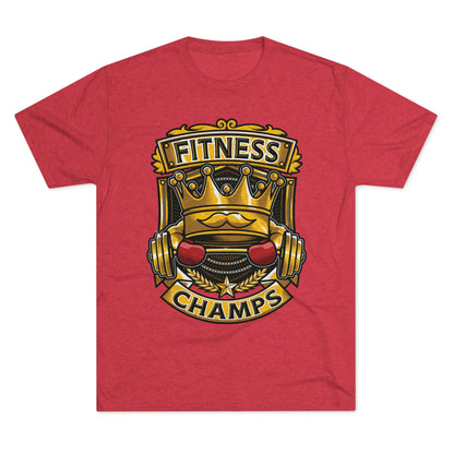 FITNESS CHAMPS - PREMIUM SOFT - Unisex Tri-Blend Crew Tee (Next Level 6010)