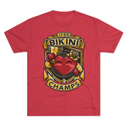 IFBB BIKINI CHAMPS  - PREMIUM SOFT - Unisex Tri-Blend Crew Tee (Next Level 6010)