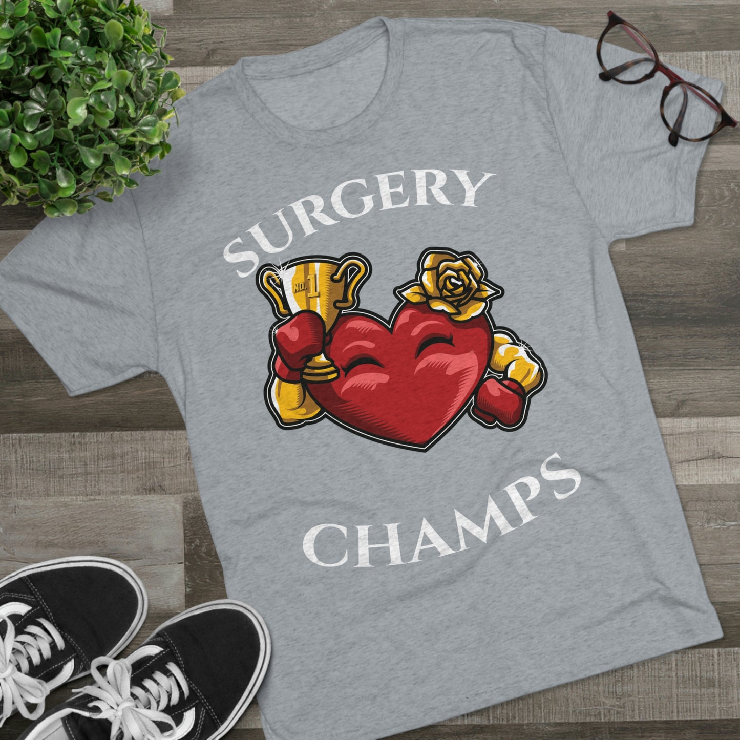 SURGERY CHAMPS (Alternate Logo)  - PREMIUM SOFT - Unisex Tri-Blend Crew Tee (Next Level 6010)