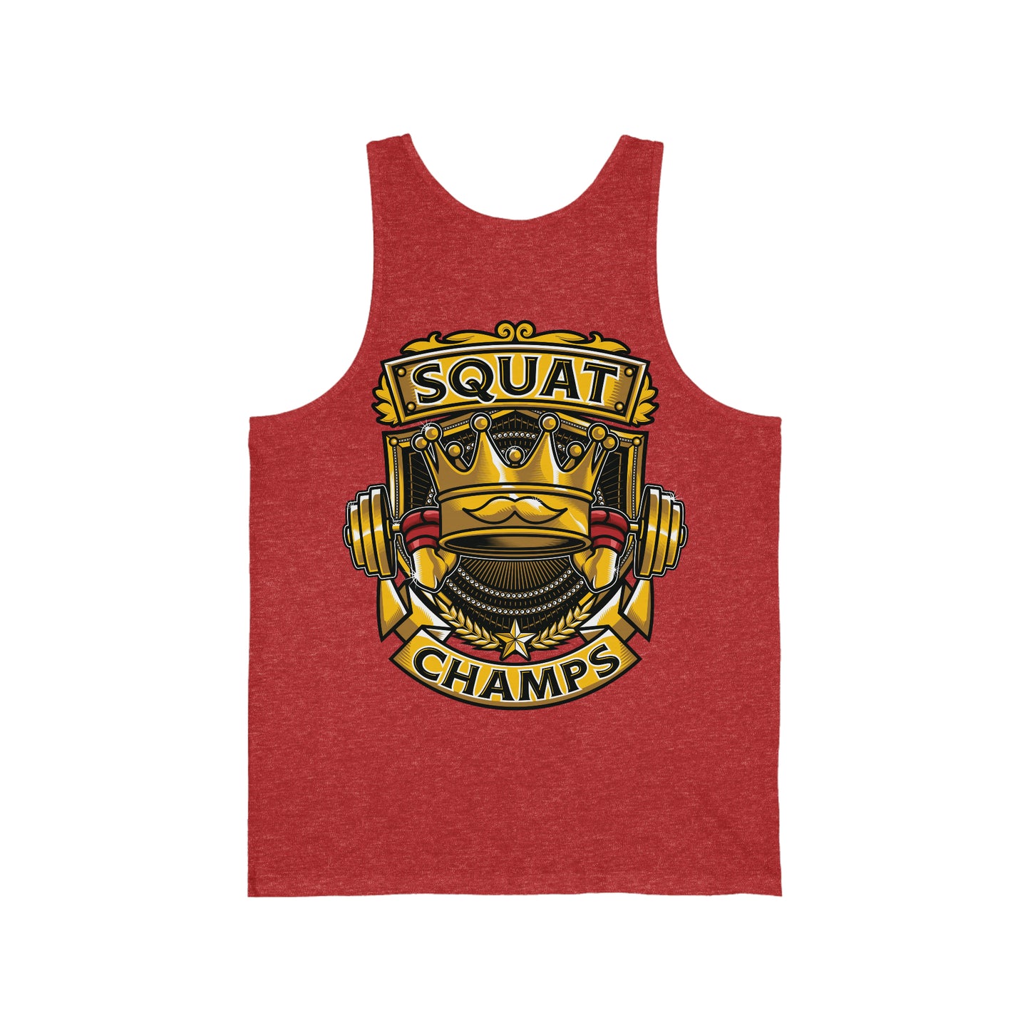 SQUAT CHAMPS (Back Design) - Unisex Jersey Tank