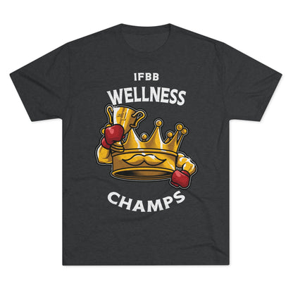 IFBB WELNESS CHAMPS (v2) - PREMIUM SOFT - Unisex Tri-Blend Crew Tee (Next Level 6010)