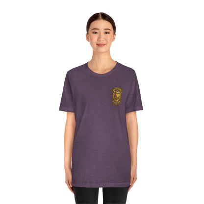 Mom Champs (Gold -Front & Back)! Unisex Jersey Short Sleeve Tee (Bella+Canvas)