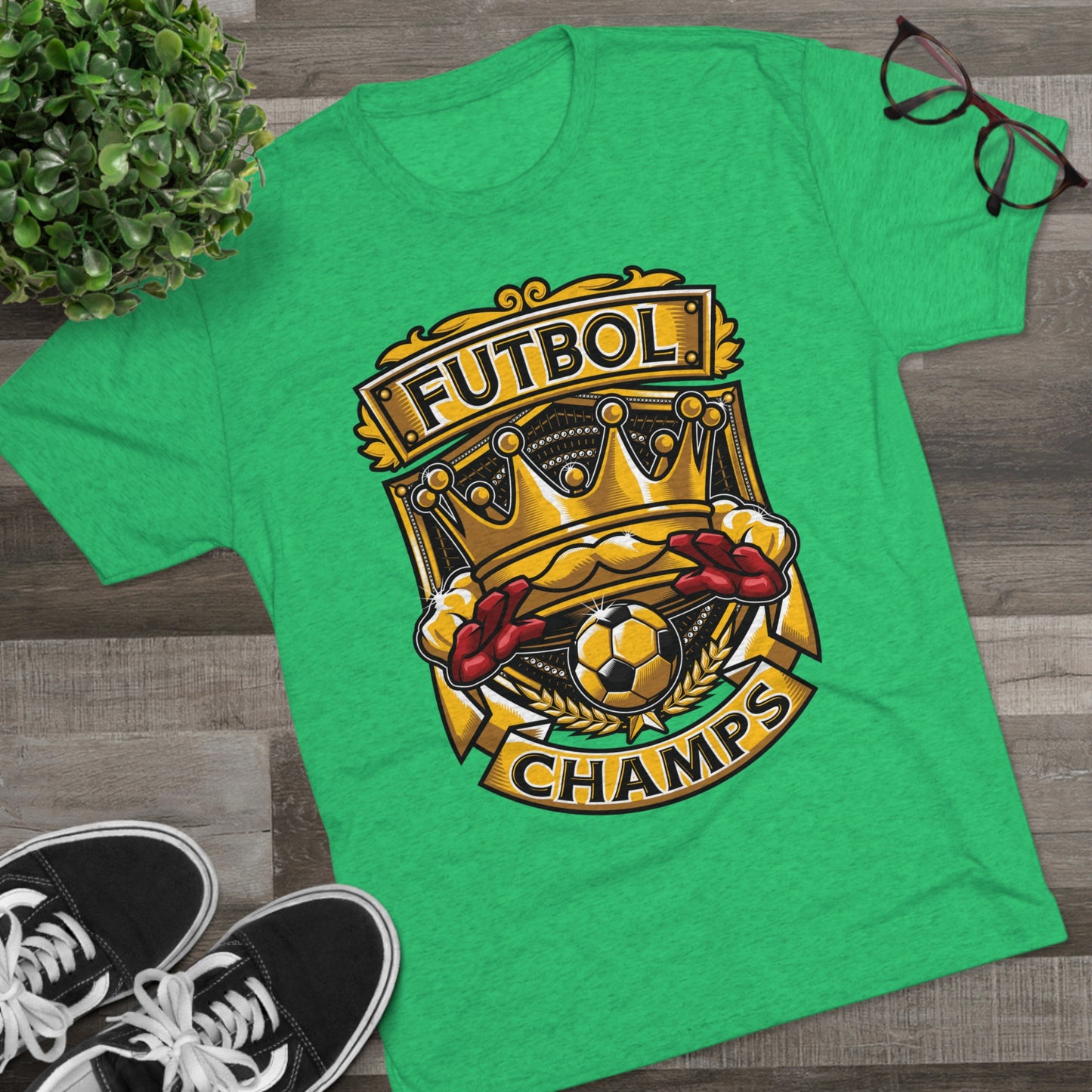 FUTBOL CHAMPS  - PREMIUM SOFT - Unisex Tri-Blend Crew Tee (Next Level 6010)